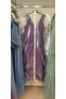 Evening Dress Cover, Full Transparent Long Dress Protector and Carrying Bag, Edge Stripe Metallized Piping, 160x64 cm,