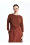Crew Neck Shiny Stoned Long Sleeve Women's Blouse (S4)