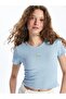 Xside Crew Neck Embroidered Short Sleeve Women's T-Shirt