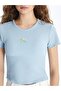 Xside Crew Neck Embroidered Short Sleeve Women's T-Shirt - 4