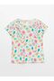 Crew Neck Short Sleeve Printed Baby Girl Pajama Set - 2