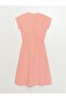 Southblue Crew Neck Plain Short Sleeve Poplin Women's Dress (S3) - 2