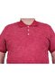 Men's Large Size Polo Collar Matte Printed T-Shirt 24451 Bordo - 3