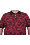 Men's Large Size Polo Collar T-Shirt Hawai 24455 Bordo - 3