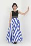 Girl's Long Evening Dress Taffeta Fabric Zebra Pattern Special Day/Evening Dress Graduation Outfit - 5
