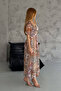 Women's Summer Square Neck Print Viscose Dress Nbq002 - 3