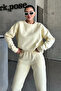 Unisex Yellow Crew Neck Plain Oversize Tracksuit Set - 7