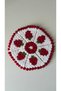 Hand Knitted Burgundy Strawberry 3-Piece Fiber Set - 6