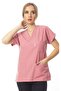 Surgical Doctor Nurse Uniform Alpaca Powder Pink Scrubs Top - 5