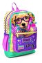 Kids Yellow Pink Cute Dog Patterned School Backpack 23752