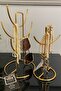 2 Piece (Double) Jewelry Stand Jewelry Organizer Box Decorative 26x21cm Gold Decor