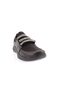 Women's Stretch Front 3 Stripes Stone Buckle Shoes Black 1743225 - 4