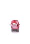 320-23Y Women's Row Strap Velcro Sandals Genuine Leather Red Garni - 4