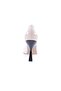 Women's Pointed Toe Low-Cut Square Stone Buckle Heeled Shoes Beige Patent Leather - 4