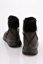 Women's Thick Sole Zipper Detailed Sheepskin Boots Khaki 79633363 - 3