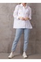 White Oversized Floral Embroidered Cotton Long sleeve Shirt - 5