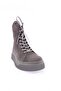 367 Women's Thick Sole Lace up Boots Gray Suede Genuine Leather - 2