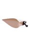 Women's Pointed Toe Low-Cut Square Stone Buckle Heeled Shoes Beige Patent Leather - 5