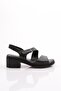 Women's Back Tie Sandals Black Black Genuine Leather 41235109