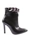 4250 Women's Pointed Toe Metal Twist Strap Thin Heeled Boots Black
