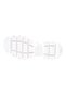 140 Women's Thick Sole Cross Banded Stone Sandals Genuine Leather White - 5