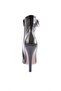 4250 Women's Pointed Toe Metal Twist Strap Thin Heeled Boots Black - 4