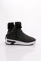 Women's Thick Sole Zipper Detailed Sheepskin Boots Black 79633363