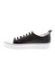 501-23y Black Genuine Leather Women's Sneakers - Lace-up and Thick Sole - 3