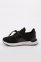 0160 Women's Black Patent Leather Sneakers - Lace-up and Stretch Shoes - 3