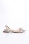 Silver Broken Patent Leather Women's Sandals with Stone Accessories - 1163378