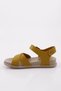 P31 Women's Cross Strap Sandals Genuine Leather Yellow - 3