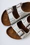Aire White Double Banded Stone Detailed Women's Slippers - 2