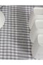 Gray Colored Pöti Checkered 4-Piece Drying Cloth, Nutrition Cover, Serving Napkin 50X70 cm - 4
