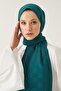 Women's Hijab Silky Cotton Jacquard Checkerboard Pattern Shawl*Emerald Green - 3