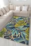 سجادة زخرفية حديثة ومبتكرة بنمط أوراق الشجر باللون الأزرق والأخضر 5098 - 3