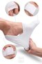 Bamboo Women's Ballerina Gray Melange Socks Stitch-Free Invisible Anti-Slip Heel Silicone Premium 4-Pack - 3