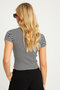 Women's Black-White Striped Blouse Xl2005 - 7