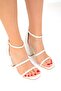 Patent Leather White Women's Classic Heeled Shoes - 19232 - 5