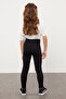 Black Girl's Basic Knitted Tights Tkdss24Ta00008 - 2