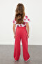 Girl's Fuchsia Cotton Denim Trousers - Tkdss24Pl00002 - 2
