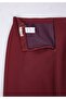 Maxi Length Classic Claret Red Back Slit Zipper Skirt - 5