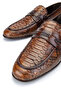 Men's Genuine Leather Brown Loafer Shoes - 4