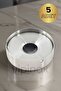 5 Pieces Elit Covered Stainless Steel Ash Tray Chrome Closed Ashtray 8 Cm