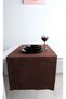 2-Piece Velvet Textured Runner Dark Brown