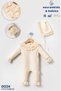 Organic Lace Baby Girl Jumpsuit with Hat Hospital Exit Lace Embroidered Gift Mevlüt Outfit