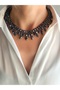 Ethnic Bohemian Sand Crystal Bead Handmade Pendant Necklace - 5