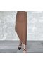 Side-Drawstring Gathered Ruched Linen Skirt - 2