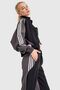 Women's Anthracite Black Color Stripe Detailed Design Bomber Jacket - 4