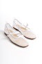 White Women's Single Buckle Honeycomb Mesh Ballerinas - BG1080-111-0003 - 3