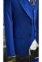Men's Cobalt Blue Suit Slim Fit Italian Style Jacket Vest Trousers-Xprzcom820-53 - 6